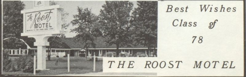 Motel 72 (Roost Motel) - 1970S Yearbook Ad (newer photo)